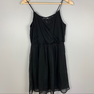 VERO MODA Black Chiffon Dress Size Small Lace‎ Whimsigoth Witch Magic Fairy